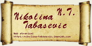 Nikolina Tabašević vizit kartica